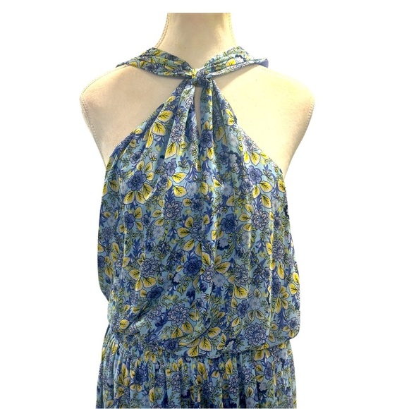 NWT Ramy Brook Kent Daisy Printed Midi Dress In Blue Size Medium - Picture 9 of 12